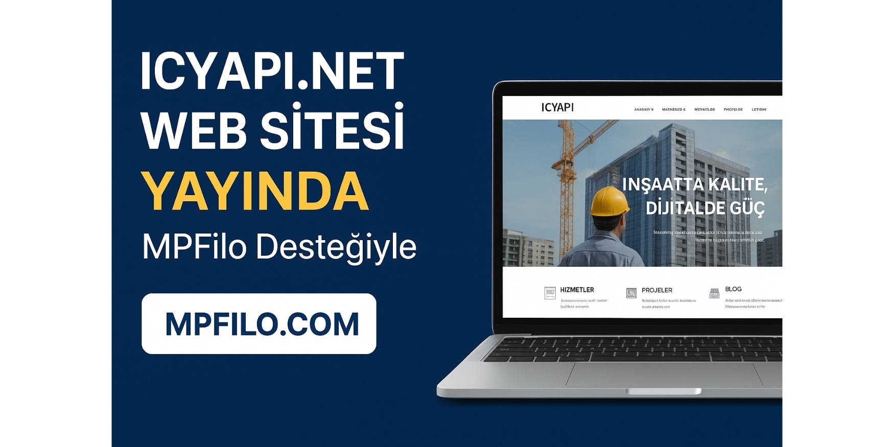 İç Yapı Web Sitesi Mp Filo Desteği ile Yayında