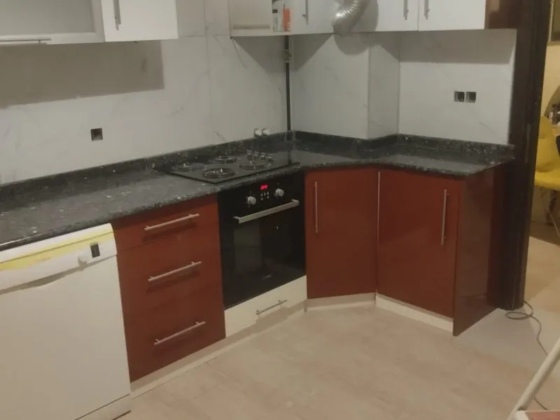 Ahşap Görünümlü Mutfak Tezgah Mermeri