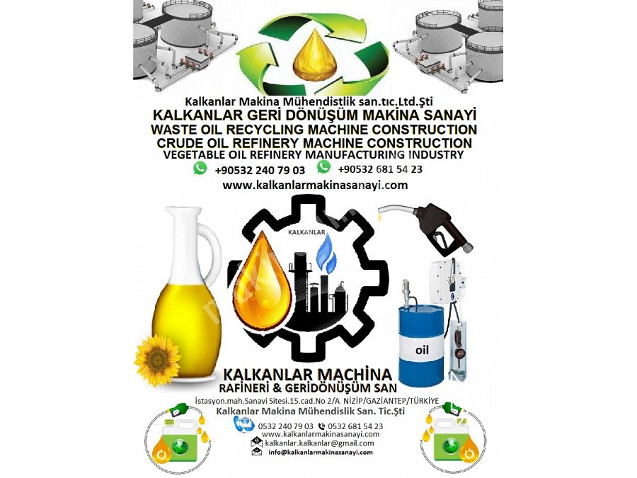 Construction of a waste car and mineral oil refinery kalkanlar machina