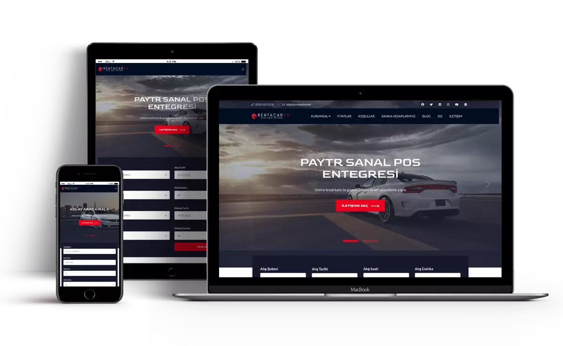 Rent a Car Web Sitesi Scripti Kurulum Alan Adı Hosting Dahil